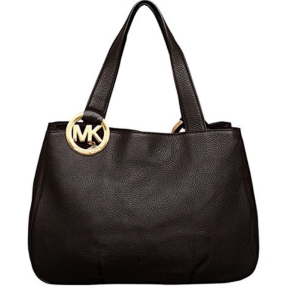 Michael Kors Fulton East West Pebbled Leather Shoulder Bag